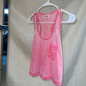 Pink acid wash tank top size extra small